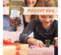 Hug Bear | My Little Worry Bear,Mini Uplifting Animal Handmade Keepsake for Women Men Lovers Kids Good Luck Care Friend Adults