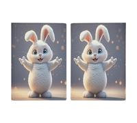 Hug Bunny Passport Holder Passport Wallet PU Leather Passports Protective Cover Slim Travel Accessories