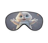 Hug Bunny Sleep Mask Light Blocking Eye Cover Polyester Eye Mask with Elastic Strap Blindfold for Side Sleeper Sleeping Masks Face Hugging for Women Men Travel