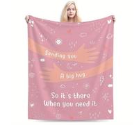 Hug/Healing Blanket, Get Well Gifts for Women,Valentines Day Gifts, Thinking of You/Cancer Care/Sympathy/After Surgery Gifts for Boyfriend/Girlfriend, Sister, Coworkers, Soft Blanket 130x150cm