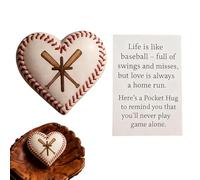 Hug Heart Baseball - Heart-Shaped Encouragement Keepsake - Motivational Sports Fan Collectible | For Players Athletes Training Field Match Days Training Camps
