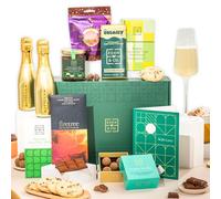 Hug in a Box, With Love Gluten Free Hot Chocolate Gift Hamper Basket, Luxury Gourmet Gifts for Women, Men, Couples, with Gluten Free Chocolate by EDEN & CO - Plus 2 Prosecco