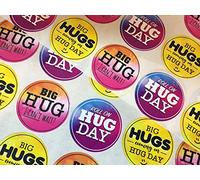 Hug Labels, Greeting Stickers for Cards, Envelopes, Letters and Craft. Full Colour Colourful Designs on 37mm Circular Labels
