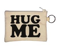 Hug Me Free Hugs Please I Need A Hug Key Chain Coin Purse Beige