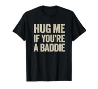 Hug Me If You're A Baddie Value Graphic T-Shirt, Men, Black, L