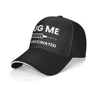 Hug Me I'm Vaccinated Men Women Flat Brim Baseball Caps Classic Dad Hats Uv Protection Baseball Cap for Hiking Climbing Sun