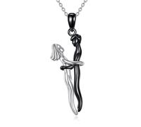 Hug Necklace Sterling Silver Love Couple Hugging Pendant His And Hers Necklaces for Couples Love Style Hug Jewellery for Women Man Lover Valentine'S Day Gift