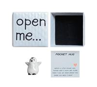 Hug Penguin - Portable Inspirational Souvenir,Motivational Keepsake Card | for Teens Adults Students Colleagues Employees Graduates Home Travel Wedding Mother's Day