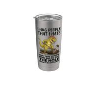Hug People that I Hate that Way Know How Big Dig Funny Dino Stainless Steel Insulated Tumbler