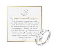 Hug Ring - Friendship Rings | Zinc Alloy Hugging Hands Ring With Blessing Card | Adjustable Jewelry Supplies | Love And Protection Symbol | Always With You