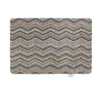 HUG RUG Plains Ribbon Grey Zig Zag Door Mat, 80x100cm