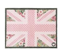 HUG RUG Washable Dirt Trapper Door Mat Kitchen Hallway Doorway, Made in the UK, Country Rose Flag 65x85cm