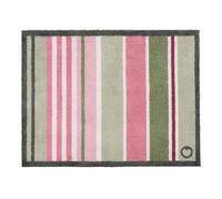 HUG RUG Washable Dirt Trapper Door Mat Kitchen Hallway Doorway, Made in the UK, Country Rose Stripe 65x85cm