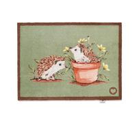 HUG RUG Washable Dirt Trapper Door Mat Kitchen Hallway Doorway, Made in the UK (Hedgehog Friends)