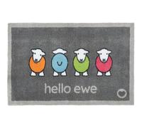 HUG RUG Washable Dirt Trapper Door Mat Kitchen Hallway Doorway, Made in the UK, Herdy Wipe Your Hooves 65x85cm