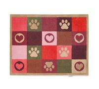 HUG RUG Washable Dirt Trapper Door Mat Kitchen Hallway Doorway, Made in the UK Hug Rug Patchwork Paws