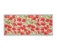 HUG RUG Washable Dirt Trapper Door Mat Kitchen Hallway Doorway, Made in the UK Hug Rug Poppies Galore Runner