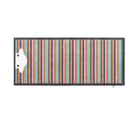 HUG RUG Washable Dirt Trapper Door Mat Kitchen Hallway Doorway, Made in the UK, Peep Stripe Herdy Runner 65X150
