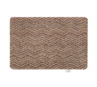 HUG RUG Washable Dirt Trapper Door Mat Kitchen Hallway Doorway, Made in the UK, Plains Candy Zig Zag 80X100