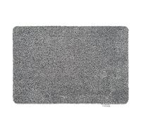 HUG RUG Washable Dirt Trapper Door Mat Kitchen Hallway Doorway, Made in the UK, Plains Light Grey 50X75