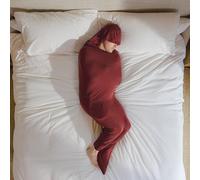 Hug Sleep Hooded Sleep Pod, Wearable Blanket with Comfy Hoodie, Weighted Blanket Alt, Seen on Shark Tank, Cooling Sensory, Machine Washable Cozy Blankets, Adult, Kids or Teens Gift, Ruby, Large