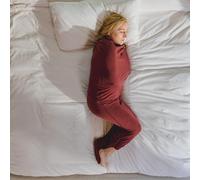Hug Sleep Hooded Sleep Pod, Wearable Blanket with Comfy Hoodie, Weighted Blanket Alt, Seen on Shark Tank, Cooling Sensory, Machine Washable Cozy Blankets, Adult, Kids or Teens Gift, Ruby, Medium