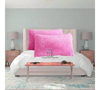 Hug & Snug Teddy Cuddles Fluffy Pillowcase Cosy & Warm Super Soft Pillowcase Cover Pair Only COLOUR : Pink