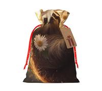 Hug Tree Sloth Drawstring Gift Bags Reusable Gift Wrapping Pouches For Birthday, Wedding, Party Favours & Festive Presents
