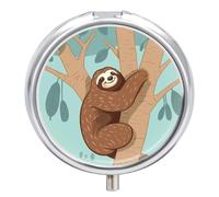 Hug Tree Sloth Pill Case Pill Box with 3 Compartments
