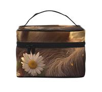 Hug Tree Sloth Travel Makeup Bag - Portable Toiletry Organizer with Zipped Compartments for Brushes, Bottles & Skincare