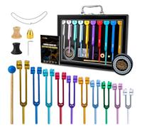 Hugbow 10 PCS Weighted Tuning Forks for Healing,Chakra Tuning Fork Set,Activator & feet