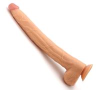Huge 17 Inch Real Feel Strong Suction Cup Premium Large Dildo Dong Thick Realistic Feel Mega Girthy Adult G-Spot Women Men Couples Fun Sex Toy