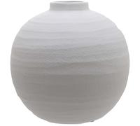 Huge 28cm Matt White Ceramic Vase Plant Pot - Stone Effect Scandi Style