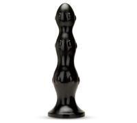 Prowler RED Large Triple Anal Plug for Deep Penetration and Gradual Stretching - Black PVC Butt Plug - 9.5 Inches in Length, 8.6 Inches Insertable Length, Widest Girth 7 Inches Circumference