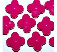 *HUGE BEADS SALE!...Now 89p!!* 30Pcs Hot Pink Flower Shaped Chunky Beads 17mm