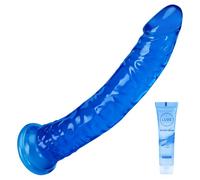 Huge Blue Dildo 12.6 Inch Realistic Dildo, Big Fat G Spot Anal Dildos with Strong Suction Cup, Soft Silicone Dildo for Women Couples Man Adult Sex Toys, Strap On Penis Female Sex Toy