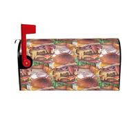 Huge Burger Pattern Mailbox Covers Mailbox Post Box Cover For Garden Yard Outdoor Decor21x18 In