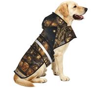 Huge Christmas Tree In The House Waterproof Dog Raincoat And Rain Jacket For Small Medium Large Dogs With Reflective Stripes And Adjustable Belly Strap