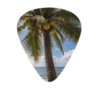 Huge coconut treeGuitar Picks, 12-Piece Pattern Set, Three Different Thicknesses for Acoustic Electric Guitar and Other Instruments