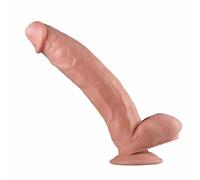 Huge Dildo 12 inch Thick Dildos Big Realistic Suction Cup Dong for Women, Monster Fantasy Giant Real Dongs, Fat Lifelike Girth Dildoss for Men, Large Sex Toy - Waterproof - White Flesh