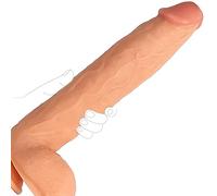 Huge Dildo Realistic Small Glans, 12'' Thick Dildos with Suction Cup, Monster Big Dildo Penis Soft Material Dual Layer Density for Anal G-spot Adult Toy, Lifelike Large Adult Sex Toy for Vaginal