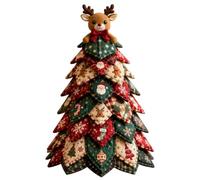 Huge DIY Quilted Christmas Tree Kit, Handmade Fabric Table Tree Craft 40CM | 3D Fabric Patchwork Craft Set, No-Sew Pasting Christma-s Tree with Fabri-c Pieces, for Home Office Party Decor
