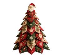 Huge DIY Quilted Christmas Tree Kit, Handmade Fabric Table Tree Craft 40CM | 3D Fabric Patchwork Craft Set, No-Sew Pasting Christma-s Tree with Fabri-c Pieces, for Home Office Party Decor