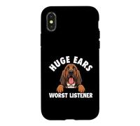 Huge Ears Worst Listener - Bloodhound Lover Dog Dad Case for iPhone X/XS