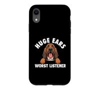 Huge Ears Worst Listener - Bloodhound Lover Dog Dad Case for iPhone XR