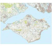 Huge Encapsulated Wall Map of the Isle of Wight based on Explorer OL29 by Ordnance Survey (62" x 50")