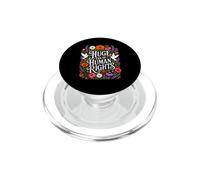 Huge Fan of Human Rights Wild Flowers Doves Vintage Graphic PopSockets PopGrip for MagSafe