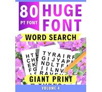 Huge Font Spring Word Search 80 PT - Giant Print for Easy Reading and Low Vision | Volume 4: Extra Large Print Spring & Easter Word Search Puzzles for ... Size 80 PT for Easy Reading and Low Vision)