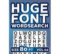 HUGE FONT Wordsearch, size 80 pt: Massive Print Puzzles for Easy Reading - 80 Point Font Word Searches for Low Vision Adults and Seniors 02