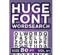 HUGE FONT Wordsearch, size 80 pt: Massive Print Puzzles for Easy Reading - 80 Point Font Word Searches for Low Vision Adults and Seniors 01